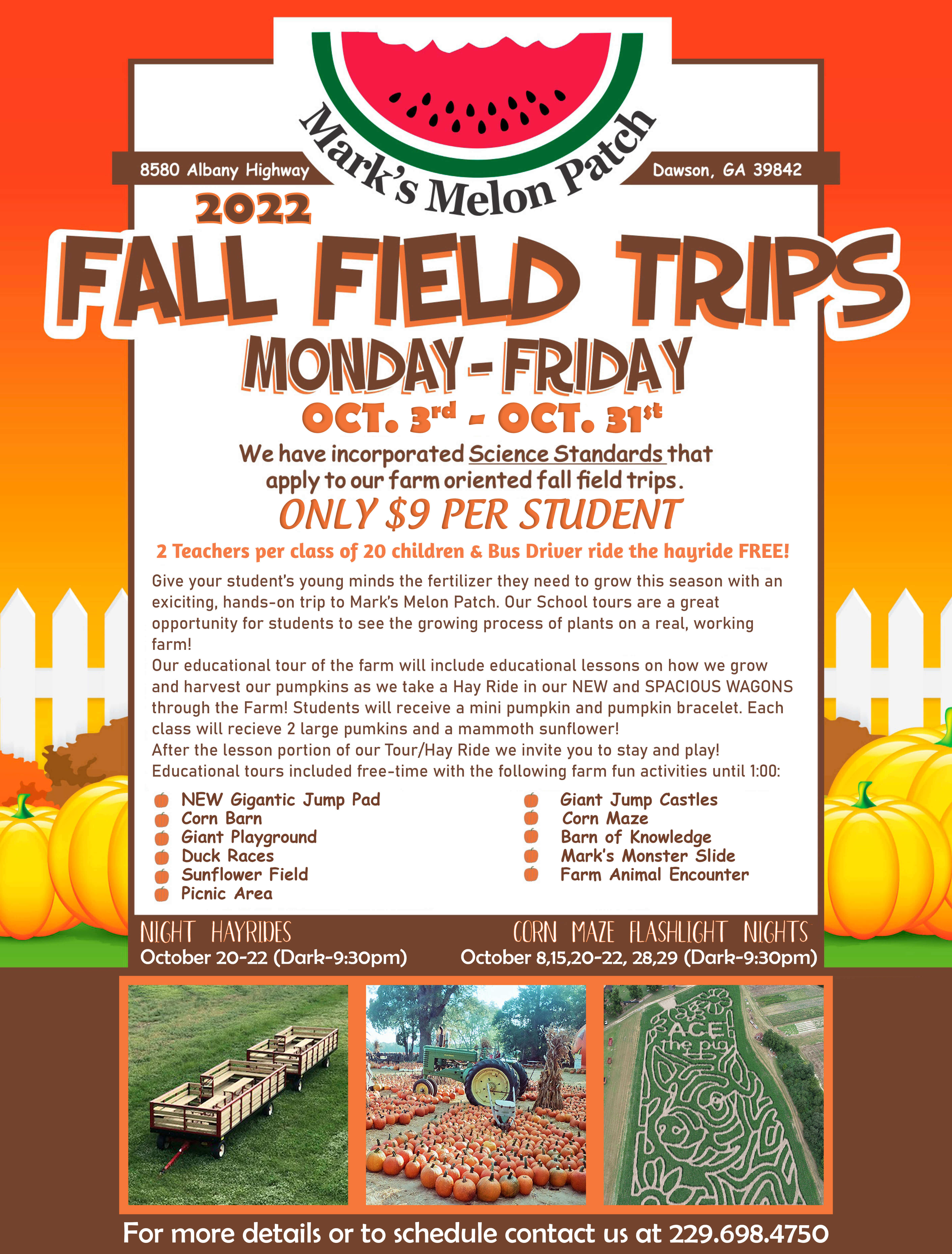 pumpkin patch field trip flyer
